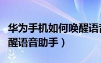 华为手机如何唤醒语音功能（华为手机如何唤醒语音助手）