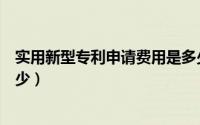 实用新型专利申请费用是多少（实用新型专利申请费用是多少）