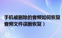 手机被删除的音频如何恢复（手机音频文件被删除怎么恢复 音频文件误删恢复）