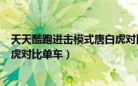 天天酷跑进击模式唐白虎对比单车（天天酷跑进击模式唐白虎对比单车）