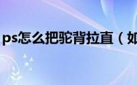 ps怎么把驼背拉直（如何使用ps修正驼背图）