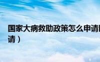 国家大病救助政策怎么申请医保（国家大病救助政策怎么申请）