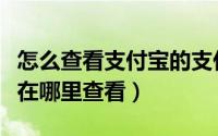 怎么查看支付宝的支付记录（支付宝支付记录在哪里查看）