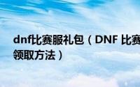 dnf比赛服礼包（DNF 比赛服怎么进PK服安装、专用道具领取方法）