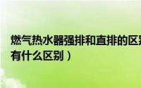 燃气热水器强排和直排的区别（强排式燃气热水器与直排式有什么区别）