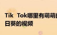 Tik  Tok哪里有萌萌的特效？头上发芽长成向日葵的视频