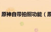 原神自带拍照功能（原神自带拍照功能在哪）