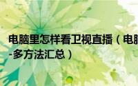 电脑里怎样看卫视直播（电脑上如何看央视、地方卫视直播--多方法汇总）