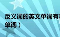 反义词的英文单词有哪些（反义词相关的英语单词）