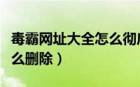 毒霸网址大全怎么彻底卸载（毒霸网址大全怎么删除）