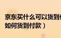 京东买什么可以货到付款（在京东商城买东西如何货到付款）