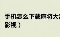 手机怎么下载麻将大满贯（手机怎么下载麻花影视）