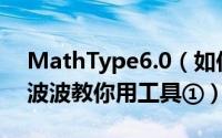 MathType6.0（如何使用MathType6.0—波波教你用工具①）
