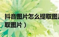 抖音图片怎么提取图片原照（抖音图片怎么提取图片）