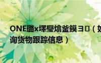 ONE璐х墿璺熻釜鏌ヨ（如何在ONE SHIPPING LINE查询货物跟踪信息）