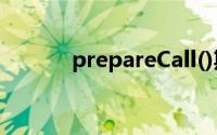 prepareCall()期间未定义参数
