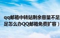 qq邮箱中转站剩余容量不足怎么办（2018QQ邮箱中转站不足怎么办QQ邮箱免费扩容）