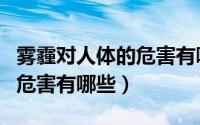 雾霾对人体的危害有哪些动画（雾霾对人体的危害有哪些）