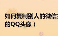 如何复制别人的微信头像（手机怎样复制别人的QQ头像）