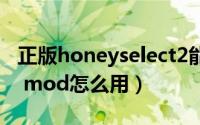 正版honeyselect2能装mod（honeyselect mod怎么用）