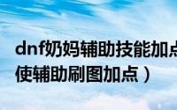 dnf奶妈辅助技能加点（dnf起源版奶妈/炽天使辅助刷图加点）