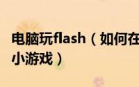 电脑玩flash（如何在电脑上打开Flash轰炸机小游戏）