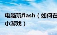 电脑玩flash（如何在电脑上打开Flash轰炸机小游戏）