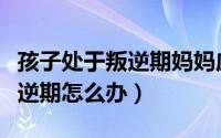 孩子处于叛逆期妈妈应该怎么做（孩子处于叛逆期怎么办）