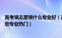 高考填志愿填什么专业好（高考填报志愿选择什么专业好哪些专业热门）