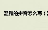 温和的拼音怎么写（温和的拼音怎么拼写）