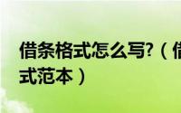 借条格式怎么写?（借条怎么写才有效借条格式范本）