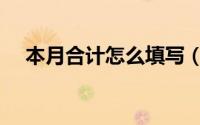 本月合计怎么填写（本月合计怎么划线）