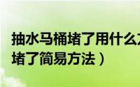 抽水马桶堵了用什么方法可以解决（抽水马桶堵了简易方法）