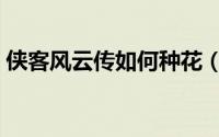 侠客风云传如何种花（侠客风云传如何钓鱼）