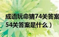 成语玩命猜74关答案（电脑版疯狂猜成语第554关答案是什么）