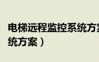 电梯远程监控系统方案编制（电梯远程监控系统方案）
