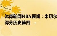 体育新闻NBA要闻：米切尔25岁之前季后赛连续6场砍30+得分历史第四