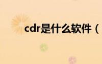 cdr是什么软件（CDR是什么软件）