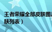王者荣耀全部皮肤图片整合（王者荣耀全部皮肤列表）