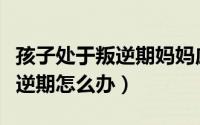 孩子处于叛逆期妈妈应该怎么做（孩子处于叛逆期怎么办）