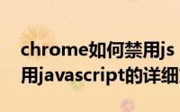 chrome如何禁用js（chrome谷歌浏览器禁用javascript的详细方法）