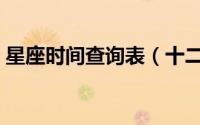 星座时间查询表（十二星座及星座时间查询）