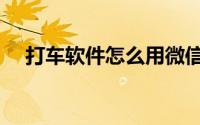 打车软件怎么用微信（打车软件怎么用）