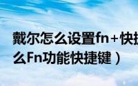 戴尔怎么设置fn+快捷键（Dell笔记本电脑怎么Fn功能快捷键）