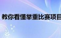 教你看懂举重比赛项目（教你看懂举重比赛）