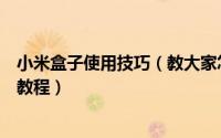 小米盒子使用技巧（教大家怎么使用小米盒子使用详细方法教程）