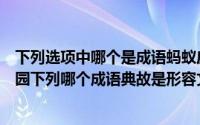 下列选项中哪个是成语蚂蚁庄园谈何容易细思恐极（蚂蚁庄园下列哪个成语典故是形容文章受欢迎答案）
