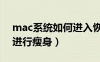 mac系统如何进入恢复模式（mac系统如何进行瘦身）