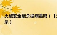 火绒安全能杀掉病毒吗（【火绒安全软件】怎样进行病毒查杀）