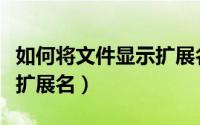 如何将文件显示扩展名（如何显示和修改文件扩展名）